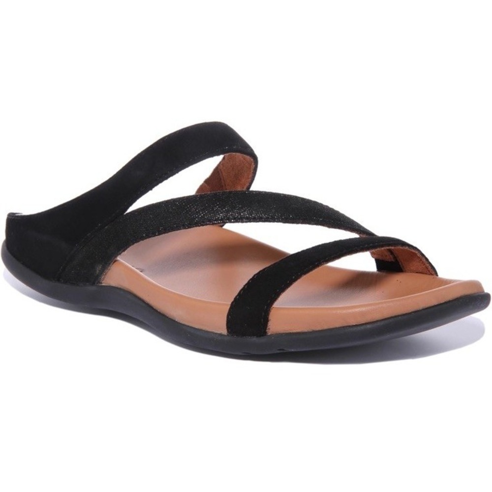 Strive Trio 2  Black Sandal Womens‎ 8 Supportive Slip On New